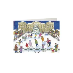Christmas Ice Skating Advent Calendar Card