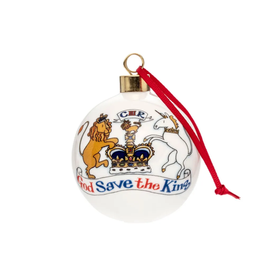 King Charles III Coronation Fine Bone China Bauble